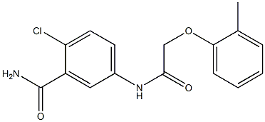 2-chloro-5-{[(2-methylphenoxy)acetyl]amino}benzamide 结构式