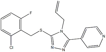 4-allyl-5-(4-pyridinyl)-4H-1,2,4-triazol-3-yl 2-chloro-6-fluorobenzyl sulfide 结构式