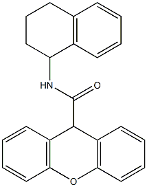 N-(1,2,3,4-tetrahydro-1-naphthalenyl)-9H-xanthene-9-carboxamide 结构式