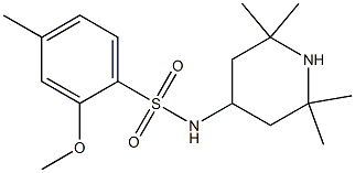 2-methoxy-4-methyl-N-(2,2,6,6-tetramethyl-4-piperidinyl)benzenesulfonamide 结构式