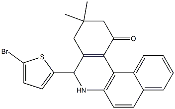 5-(5-bromo-2-thienyl)-3,3-dimethyl-3,4,5,6-tetrahydrobenzo[a]phenanthridin-1(2H)-one 结构式
