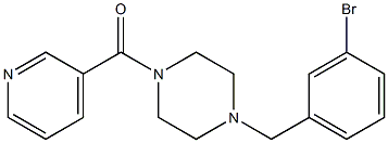 1-(3-bromobenzyl)-4-(3-pyridinylcarbonyl)piperazine 结构式