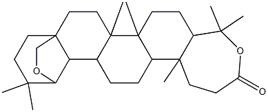 4,5,9,9,14,21,21-heptamethyl-10,25-dioxahexacyclo[18.3.2.0~1,19~.0~4,18~.0~5,15~.0~8,14~]pentacosan-11-one 结构式