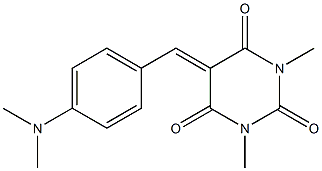 5-[4-(dimethylamino)benzylidene]-1,3-dimethyl-2,4,6(1H,3H,5H)-pyrimidinetrione 结构式