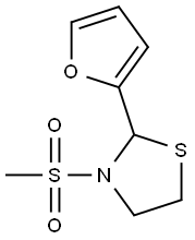 2-(2-furyl)-3-(methylsulfonyl)-1,3-thiazolidine 结构式