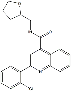 2-(2-chlorophenyl)-N-(tetrahydro-2-furanylmethyl)-4-quinolinecarboxamide 结构式