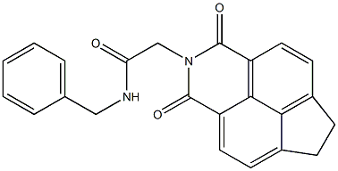 N-benzyl-2-(1,3-dioxo-1,3,6,7-tetrahydro-2H-indeno[6,7,1-def]isoquinolin-2-yl)acetamide 结构式