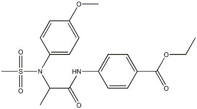 ethyl 4-({2-[4-methoxy(methylsulfonyl)anilino]propanoyl}amino)benzoate 结构式