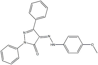 1,3-diphenyl-1H-pyrazole-4,5-dione 4-[(4-methoxyphenyl)hydrazone] 结构式