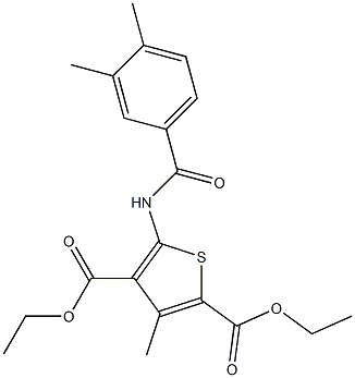 diethyl 5-[(3,4-dimethylbenzoyl)amino]-3-methyl-2,4-thiophenedicarboxylate 结构式