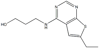 3-[(6-ethylthieno[2,3-d]pyrimidin-4-yl)amino]-1-propanol 结构式