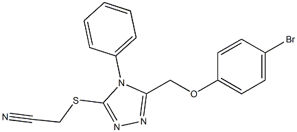 [(5-{[(4-bromophenyl)oxy]methyl}-4-phenyl-4H-1,2,4-triazol-3-yl)sulfanyl]acetonitrile 结构式