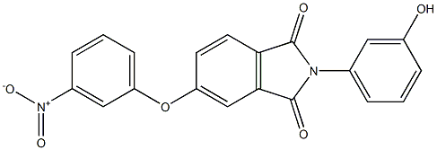 5-{3-nitrophenoxy}-2-(3-hydroxyphenyl)-1H-isoindole-1,3(2H)-dione 结构式