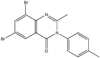 6,8-dibromo-2-methyl-3-(4-methylphenyl)-4(3H)-quinazolinone 结构式