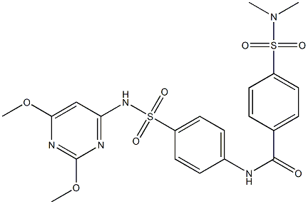 N-(4-{[(2,6-dimethoxy-4-pyrimidinyl)amino]sulfonyl}phenyl)-4-[(dimethylamino)sulfonyl]benzamide 结构式