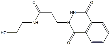 3-(1,4-dioxo-3,4-dihydro-2(1H)-phthalazinyl)-N-(2-hydroxyethyl)propanamide 结构式