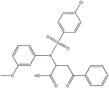 2-oxo-2-phenylethyl{[(4-chlorophenyl)sulfonyl]-3-methoxyanilino}acetate 结构式