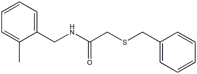 2-(benzylsulfanyl)-N-(2-methylbenzyl)acetamide 结构式