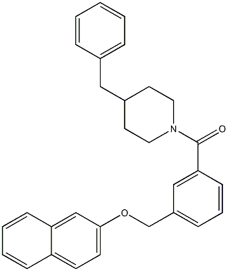 3-[(4-benzylpiperidin-1-yl)carbonyl]benzyl 2-naphthyl ether 结构式