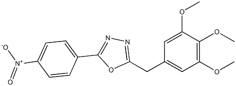 2-{4-nitrophenyl}-5-(3,4,5-trimethoxybenzyl)-1,3,4-oxadiazole 结构式