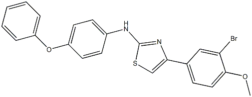 4-(3-bromo-4-methoxyphenyl)-N-(4-phenoxyphenyl)-1,3-thiazol-2-amine 结构式