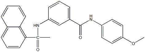 N-(4-methoxyphenyl)-3-[(1-naphthylacetyl)amino]benzamide 结构式