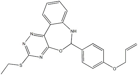 6-[4-(allyloxy)phenyl]-3-(ethylsulfanyl)-6,7-dihydro[1,2,4]triazino[5,6-d][3,1]benzoxazepine 结构式