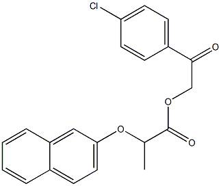 2-(4-chlorophenyl)-2-oxoethyl 2-(2-naphthyloxy)propanoate 结构式