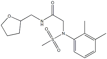 2-[2,3-dimethyl(methylsulfonyl)anilino]-N-(tetrahydro-2-furanylmethyl)acetamide 结构式