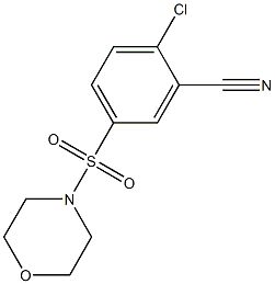 2-chloro-5-(4-morpholinylsulfonyl)benzonitrile 结构式