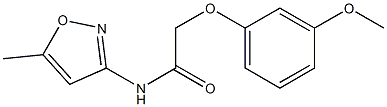 2-(3-methoxyphenoxy)-N-(5-methyl-3-isoxazolyl)acetamide 结构式
