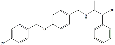2-({4-[(4-chlorobenzyl)oxy]benzyl}amino)-1-phenyl-1-propanol 结构式