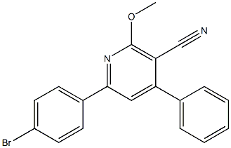 6-(4-bromophenyl)-2-methoxy-4-phenylnicotinonitrile 结构式