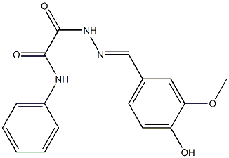2-[2-(4-hydroxy-3-methoxybenzylidene)hydrazino]-2-oxo-N-phenylacetamide 结构式