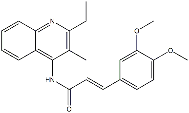 3-(3,4-dimethoxyphenyl)-N-(2-ethyl-3-methyl-4-quinolinyl)acrylamide 结构式