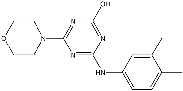 4-(3,4-dimethylanilino)-6-morpholin-4-yl-1,3,5-triazin-2-ol 结构式