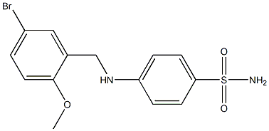 4-[(5-bromo-2-methoxybenzyl)amino]benzenesulfonamide 结构式