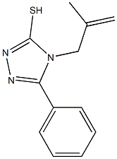 4-(2-methylprop-2-enyl)-5-phenyl-4H-1,2,4-triazol-3-yl hydrosulfide 结构式