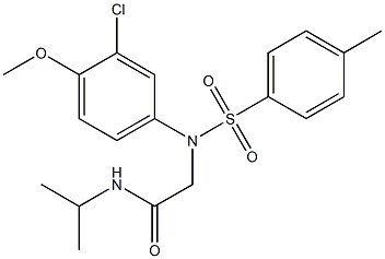 2-{3-chloro-4-methoxy[(4-methylphenyl)sulfonyl]anilino}-N-isopropylacetamide 结构式