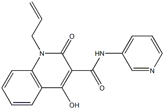 1-allyl-4-hydroxy-2-oxo-N-(3-pyridinyl)-1,2-dihydro-3-quinolinecarboxamide 结构式