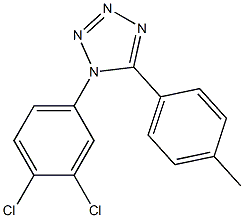 1-(3,4-dichlorophenyl)-5-(4-methylphenyl)-1H-tetraazole 结构式