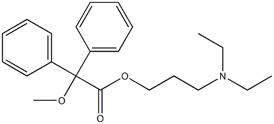 3-(diethylamino)propyl methoxy(diphenyl)acetate 结构式