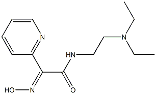 N-[2-(diethylamino)ethyl]-2-(hydroxyimino)-2-(2-pyridinyl)acetamide 结构式