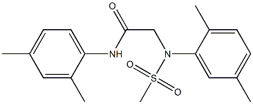 2-[2,5-dimethyl(methylsulfonyl)anilino]-N-(2,4-dimethylphenyl)acetamide 结构式