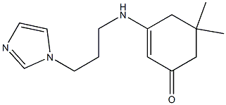 3-{[3-(1H-imidazol-1-yl)propyl]amino}-5,5-dimethyl-2-cyclohexen-1-one 结构式