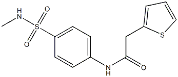 N-{4-[(methylamino)sulfonyl]phenyl}-2-(2-thienyl)acetamide 结构式