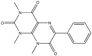 1,3,8-trimethyl-6-phenyl-2,4,7(1H,3H,8H)-pteridinetrione 结构式