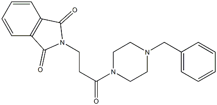 2-[3-(4-benzyl-1-piperazinyl)-3-oxopropyl]-1H-isoindole-1,3(2H)-dione 结构式