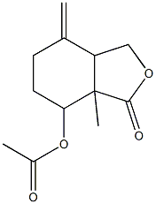 3a-methyl-7-methylene-3-oxooctahydro-2-benzofuran-4-yl acetate 结构式