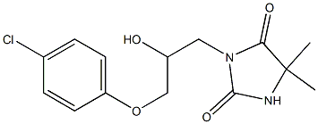3-[3-(4-chlorophenoxy)-2-hydroxypropyl]-5,5-dimethyl-2,4-imidazolidinedione 结构式
